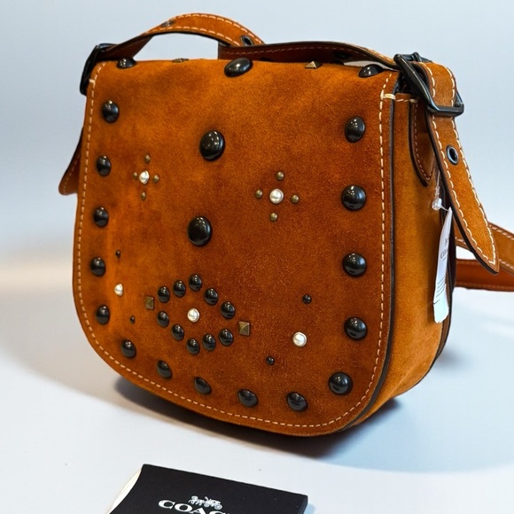 COACH 1941 Suede Western Rivet Saddle Bag 23 - Picture 11 of 15